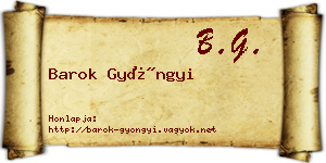 Barok Gyöngyi névjegykártya