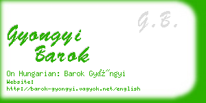 gyongyi barok business card